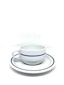 Robalo Ceramic Cappuccino Cup white blue line